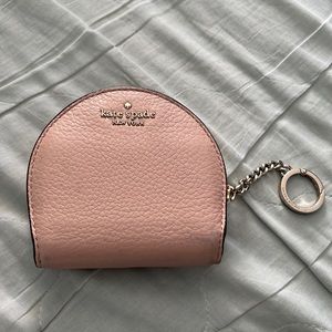 Kate spade pink card and coin wallet